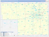 Des Moines West Des Moines Metro Area Wall Map